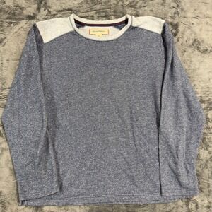 Tommy Bahama Mens Blue Heathered Marl Crew Neck Sweatshirt Large